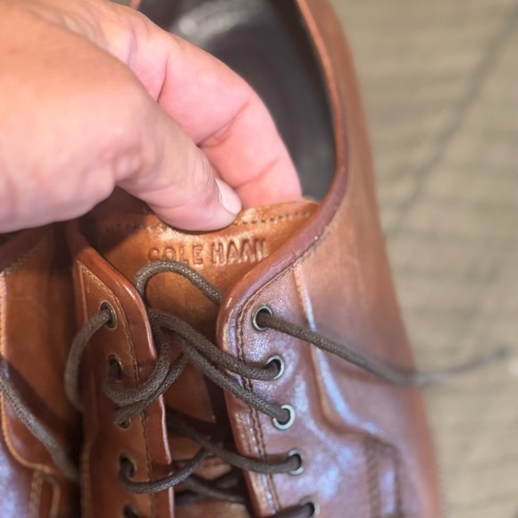 Mens Cole Haan Leather Oxford Shoes - Picture 3 of 6